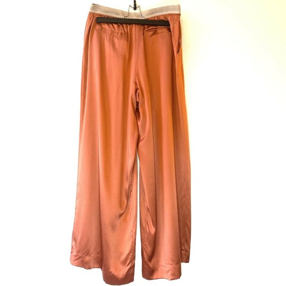 Anthropologie Eloise Silk Peach Pink Pull On Pants - Picture 13 of 13